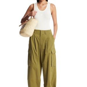 COS Viscose Olive Green Women's Cargo Pants Size 38